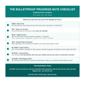 Heartbeat Humor Academy Bulletproof Progress Note Checklist free printable